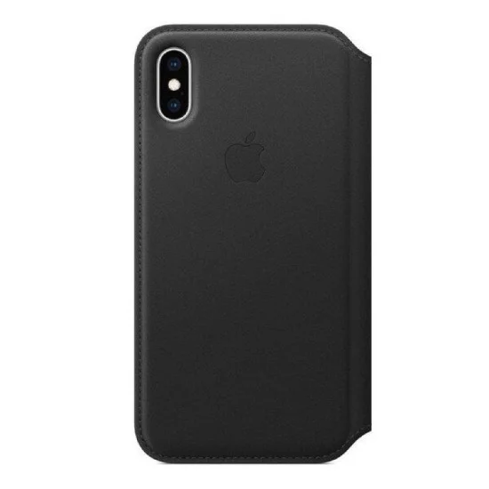 Apple Iphone Xs Max Leather Folio Case - Black